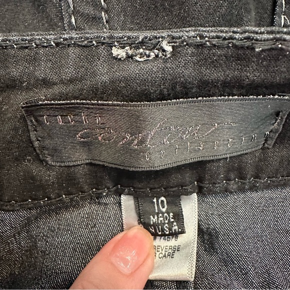 Cache Contour Collection Jeans Black Straight Leg Stretch Pants Size 10 - Picture 6 of 9